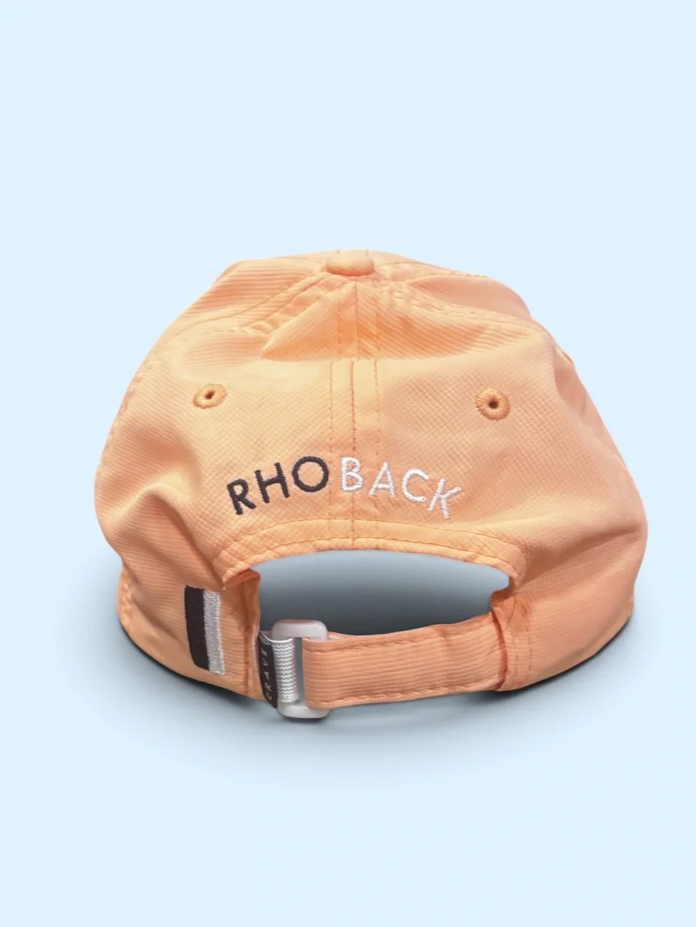 Rhoback The Poly Performance Hat Peach Adjustable Golf Running Cap